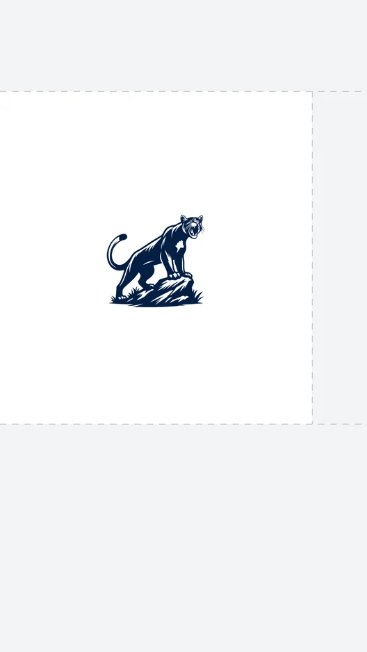The navy Tariq Rossi panther, unaltered, on white, storyboard, to shoot
